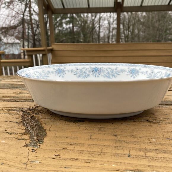 Noritake Contemporary Fine China Blue Hill Oval Vegetable Serving Bowl 2482 - Picture 6 of 8